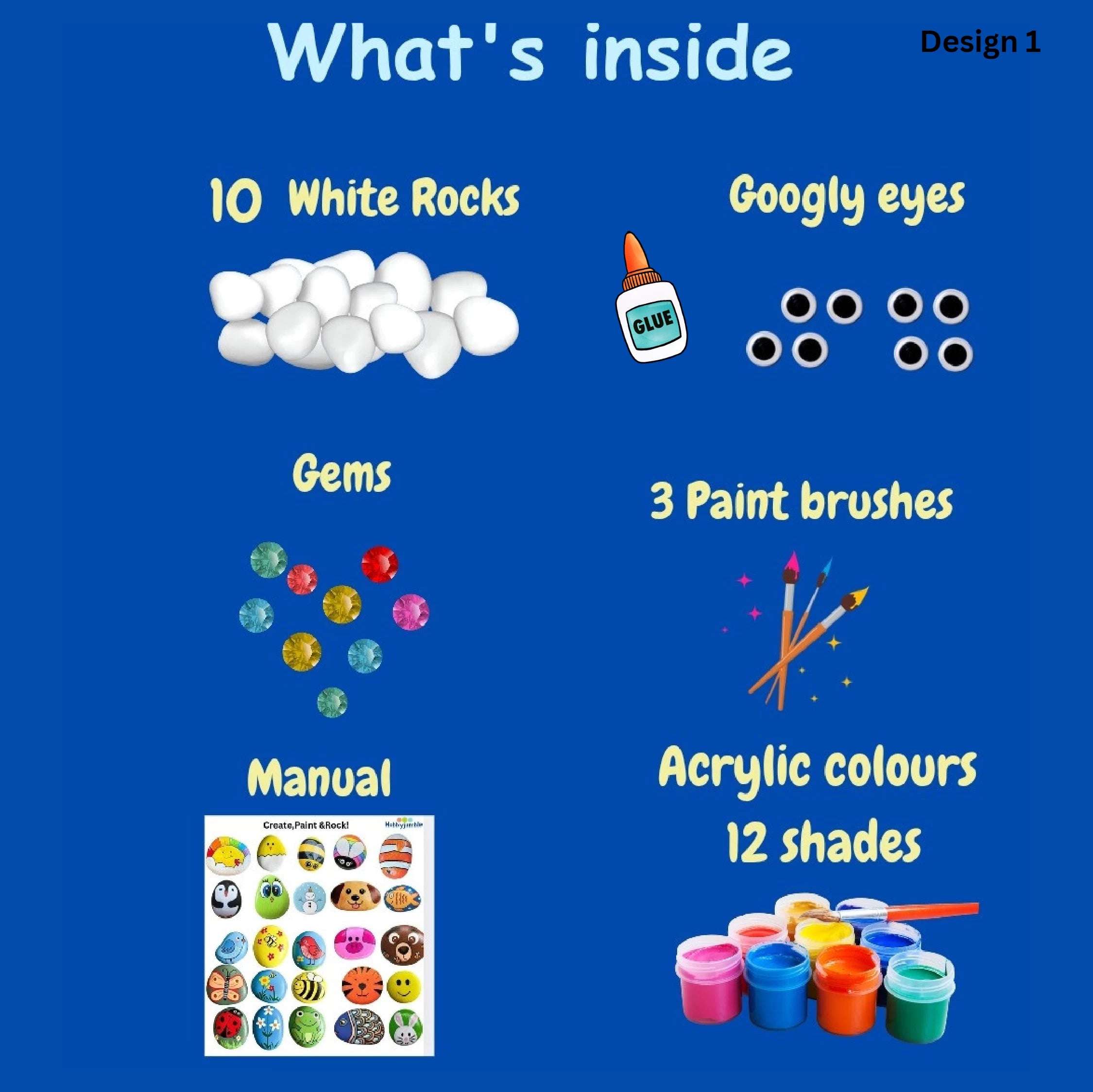 Rock Painting Craft Kit | Creative Art & DIY Activity Set