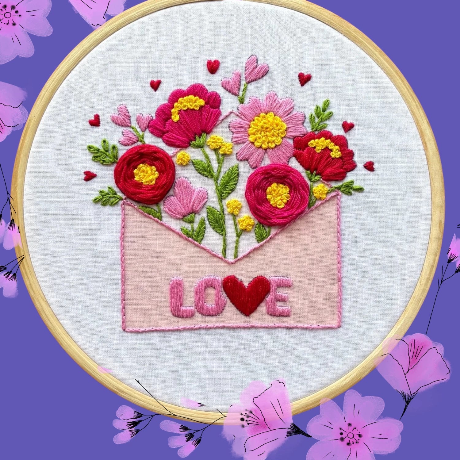 DIY Embroidery Kit Love