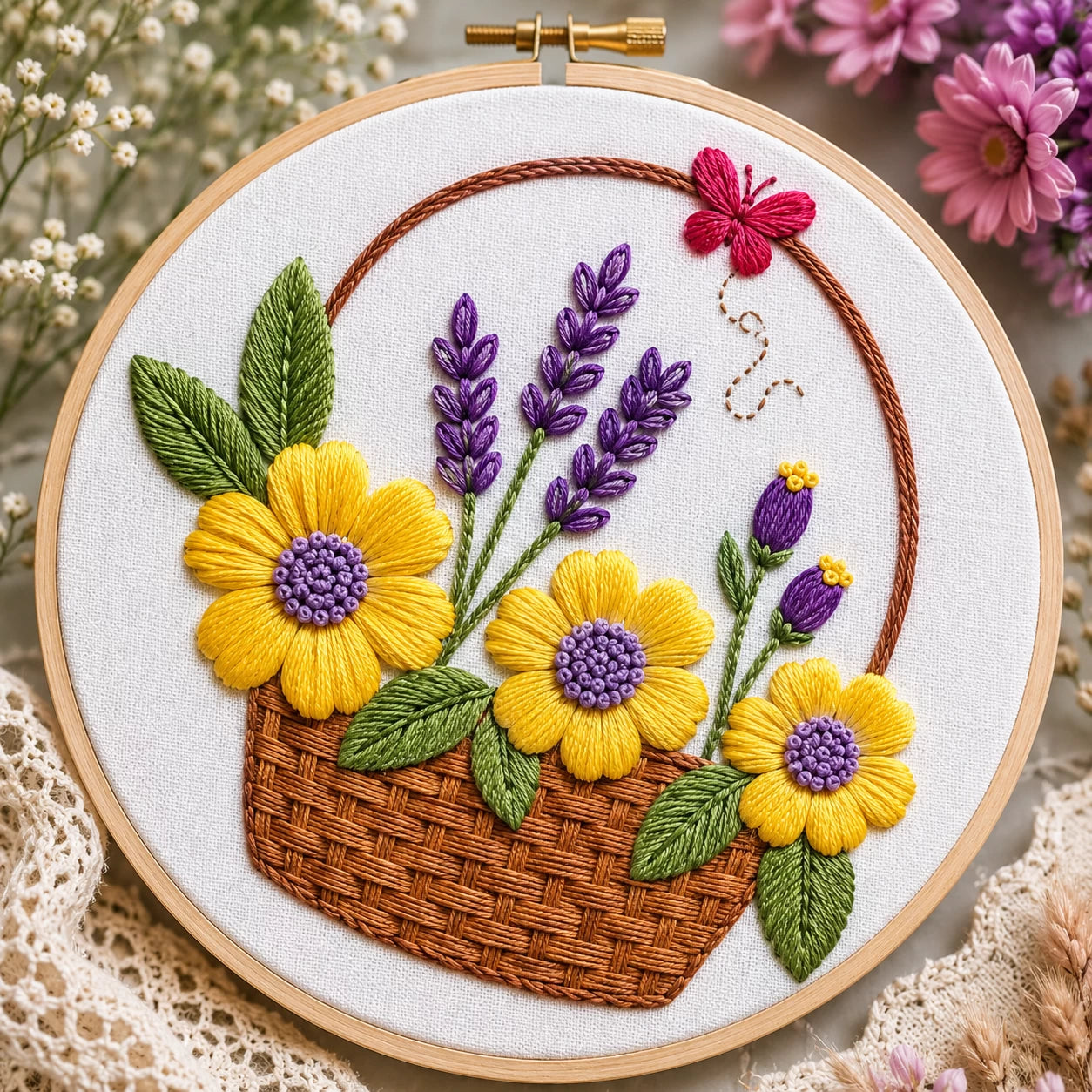 Flower DIY Embroidery Kit