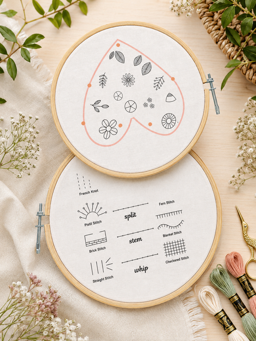 DIY  Beginners Embroidery Kit