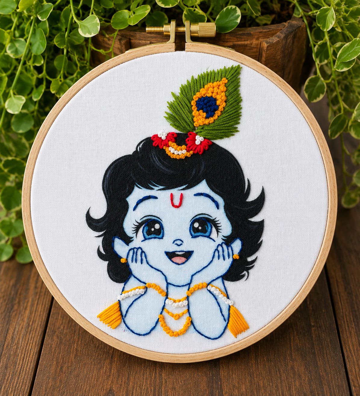 DIY BABY KRISHNA EMBROIDERY KIT