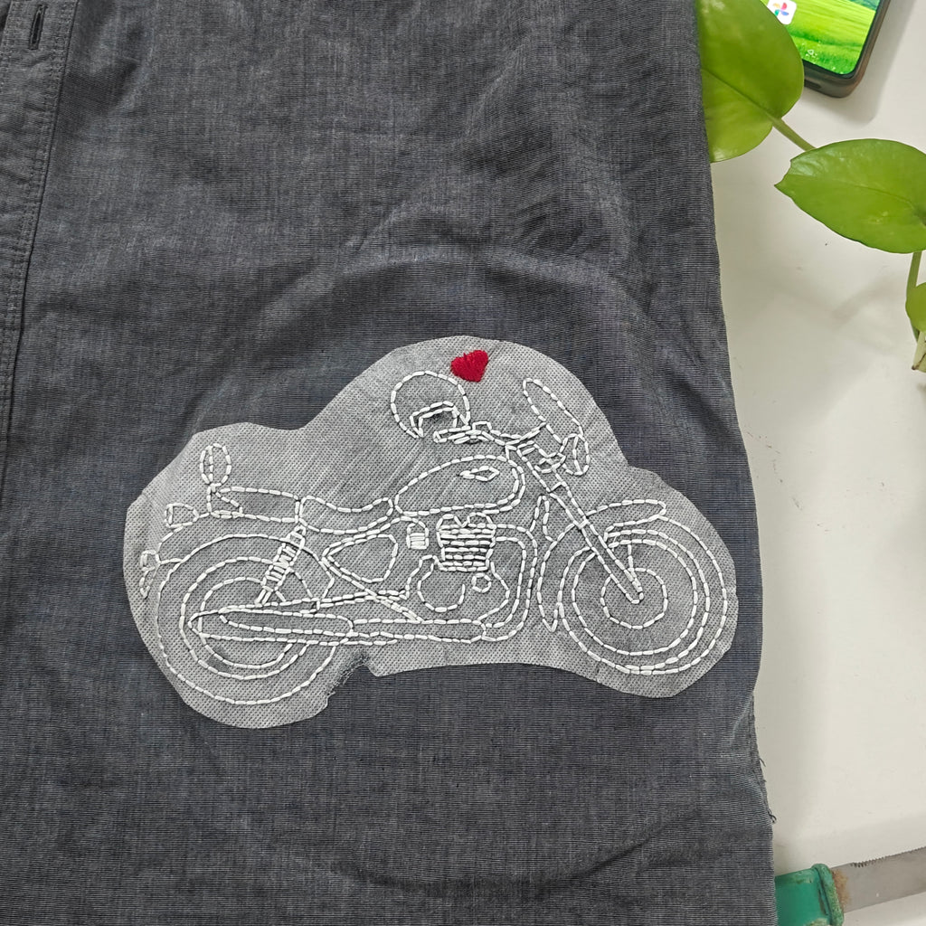 Royal Enfield sticker embroidery kit