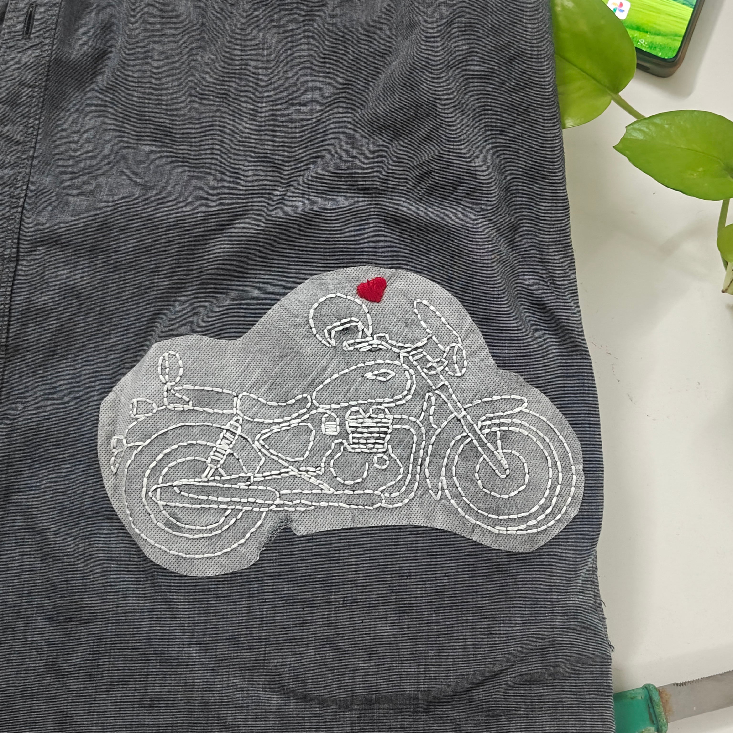 Royal Enfield sticker embroidery kit